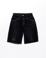 Anachronorm FRONT YORK DENIM SHORTS BLACK