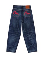 Evisu Mid-washed Seagull Print Loose Fit Jeans #2038