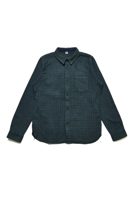 Pure Blue Japan [2235-GR] Indigo Over-dyed Cotton Tweed Check Shirt