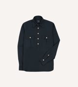 Drake's Satin Cotton Popover Work Shirt