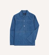 Drake's Spread Collar Popover Shirt