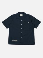Universal Works A. SOCIETY x Universal Works Navy Broadcloth Camp Shirt