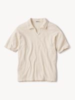 Buck Mason Natural Airlight Johnny Collar S/S Polo