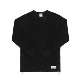 Iron Heart IHTL-1301-BLK Waffle Knit Long Sleeved Crew Neck Thermal Top