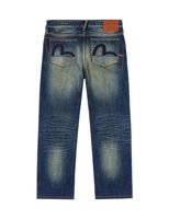 Evisu Dark Tone Washed Embroidery Jeans #2020