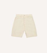 Drake's Ecru 12.7oz Selvedge Denim Five-Pocket Shorts