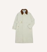 Drake's Ecru Cotton Dispatch Raincoat