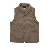 Dry Bones Tweed Shawl Collar Vest