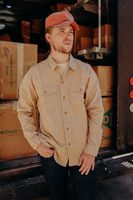 Sugar Cane Coke Stripe Long Sleeve Work Shirt