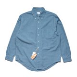 orSlow Small Check Indigo Chambray Standard Button Down Shirt