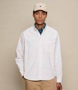 Merz b. Schwanen Button-Down Cotton Oxford Long Sleeve Shirt