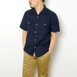 Burgus Plus BP19502 Open Collar PANAMA Shirt-NAVY-S