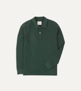 Drake's Pique Cotton Long-Sleeve Polo Shirt