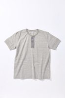 Pure Blue Japan [SS-5397-LGY] Ribbed Cuff Henley
