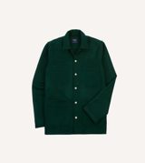 Drake's Wool Four-Pocket Camp Collar Work Shirt