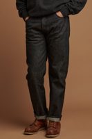 Community Clothing Men's Selvedge Loose Fit Button Fly Arran Jean-Blk