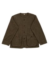 Black Sign Linen Canvas Shooting Jacket