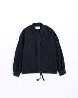 Anachronorm HERRINGBONE MILITARY SHIRTS JACKET BLACK
