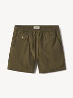Buck Mason Olive Drab 5.5" Diver Cloth Swim Short