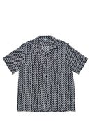 PURE BLUE JAPAN SS-2232-2 Jacquard Open Collar Short Sleeve Shirt