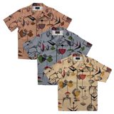 Dry Bones Print 2Pocket Open Shirt