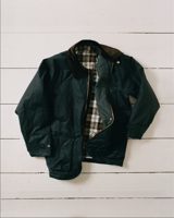 Drake's Navy Waxed Coverall Jacket
