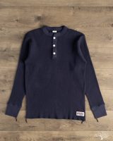Iron Heart IHTL-1213-NAV - Waffle Knit Long Sleeve Thermal Henley