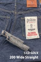 Oni Denim ONI200CCD-GOLV 15oz Crushed Concrete Denim Weft: Grayish Olive Kabuki Selvedge Wide Straight