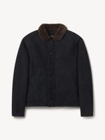 Buck Mason Indigo Polar Shearling Deck Jacket