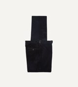 Drake's Navy Mid-Wale Corduroy Single Pleat Trouser