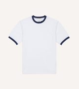 Drake's and Navy Tipped Ringer T-Shirt