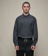 Merz b. Schwanen Paper Touch Cotton Poplin Long Sleeve Shirt