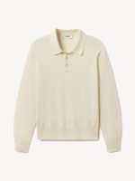 Buck Mason Natural Como Cashmere L/S Polo
