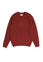 Blackhorse Lane Ateliers LAMBSWOOL CREW NECK JUMPER BURGUNDY