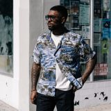 RRL Tropical Print Camp Shirt