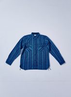 Samurai Jeans SSS25-SKS 藍刺し子ストライプシャツ