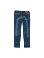 Evisu Washed Handbrush Houndstooth Daicock Print Slim Fit Jeans #2010