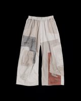 Anachronorm REMAKED MIX PANEL WIDE EASY PANTS BEIGE