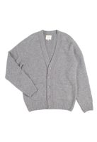 Blackhorse Lane Ateliers LAMBSWOOL 5 BUTTON CARDIGAN GREY