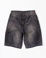 Anachronorm 80's 5POCKET DENIM HEM TUCK SHORT PANTS BLACK (AGING)