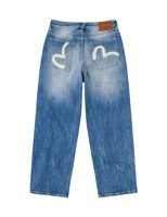 Evisu Seagull Print Double Knee Jeans