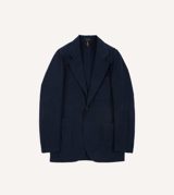 Drake's Navy Cotton-Linen Double Layer Games Blazer
