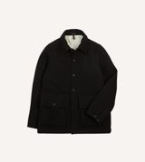 Drake's Black Wool Donkey Jacket
