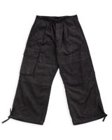 Black Sign Ripple Cord Filed Trousers