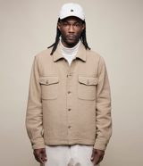 Merz b. Schwanen Padded Cotton Long Sleeve Overshirt