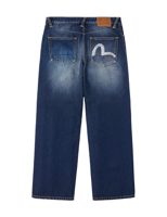 Evisu Hand-Drawn Seagull Print 3D Fit Jeans