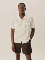 Buck Mason Draped Linen Deuce Coupe Camp Shirt