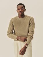 Buck Mason Dried Lemongrass Seafarer Cotton Rib Crew