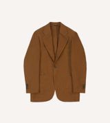 Drake's Brown Irish Linen Tailored Jacket