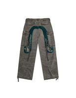 Evisu Washed Daicock Embroidery Wide-leg Cargo Jeans